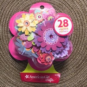 American Girl Fancy Flowers Stacked Stickers Vintage 2012